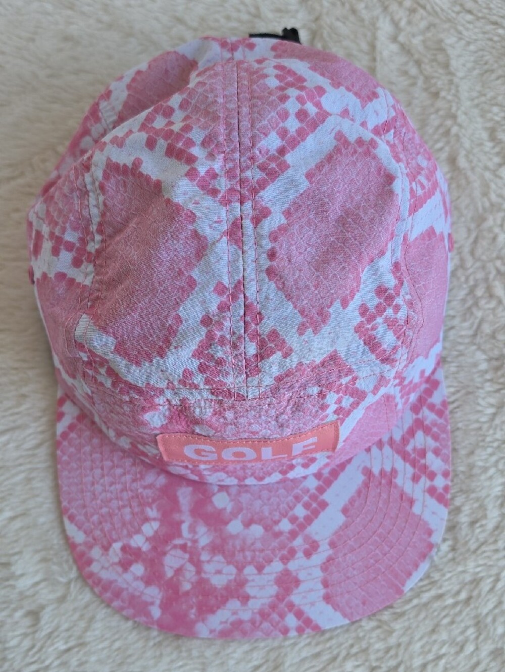 Golf Wang Pink Snakeskin Box Logo Camp Cap Hat Tyler The Creator
